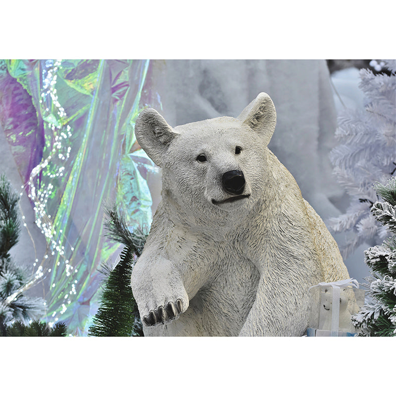 Polar Bear Mural Wallpaper Mildew Resistant Wall Covering for House Interior