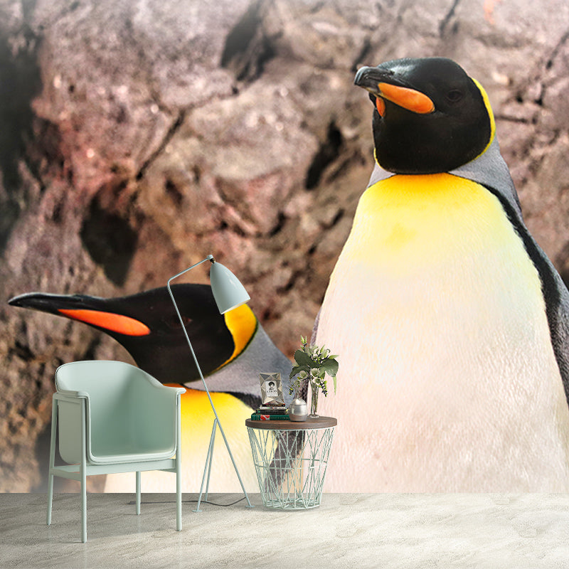 Antarctic Penguins Wall Murals Contemporary Environment Friendly Wall Art for Bedroom