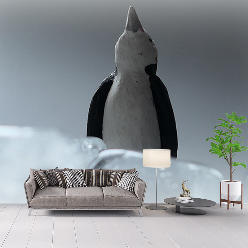 Antarctic Penguins Wall Murals Contemporary Environment Friendly Wall Art for Bedroom