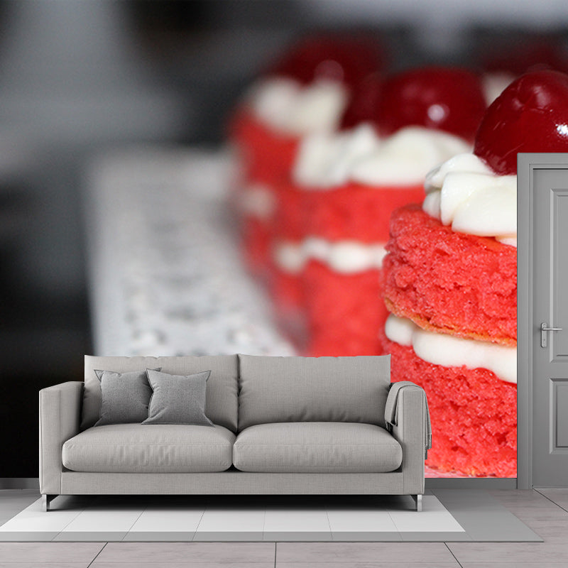 Delicious Cake Wall Paper Murals Mildew Resistant Cake Shop Wall Decor