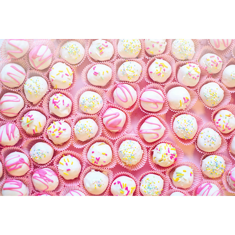 Sweet Cake Balls Dessert Mural Wallpaper for Dessert Shop, Personalized Size Available