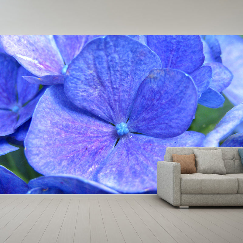 Blooming Hydrangea Wall Murals for Home Decoration Stain Resistant, Personalised Size