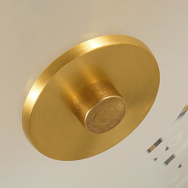 Scalloped Semi-Flush Mount Light Traditional Glass Ceiling Lamp for Bedroom