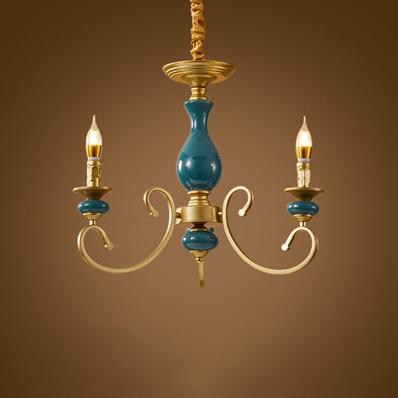 Traditionele stijl Suspensie hanglamp kandelaarvormige kroonluchter voor woonkamer