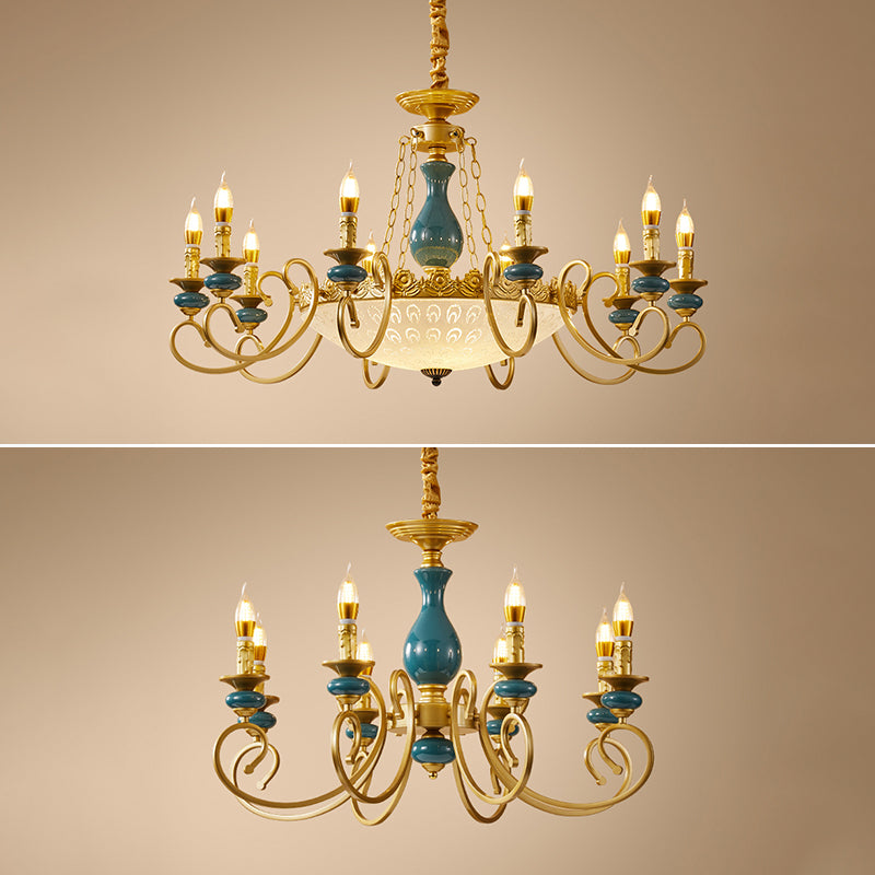 Suspension de style traditionnel suspension lustre en forme de chandelier en forme de chandelier pour le salon