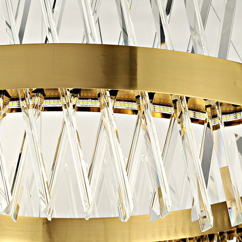 Modern Linear LED Island Light Crystal Elegant Island Lighting Fixtures for Living Room