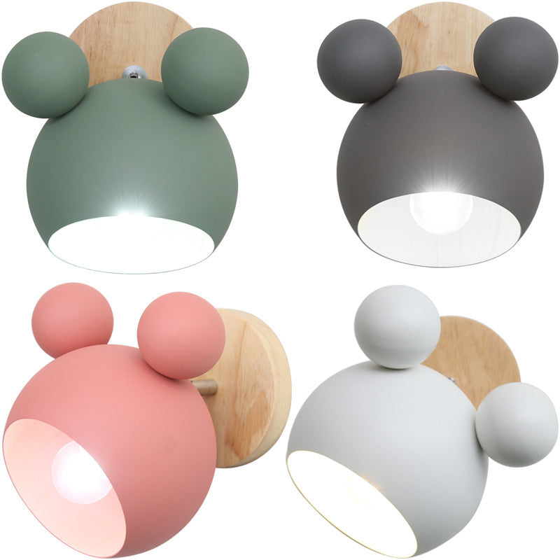 Modern Macron Wall Sponce One-Bulb Panda Wall Lights Lightsing para niños