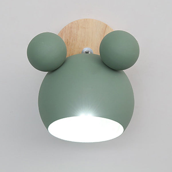 Applexion murale Macron moderne One-Bulb Panda Mur Mur Motté pour garçons Room