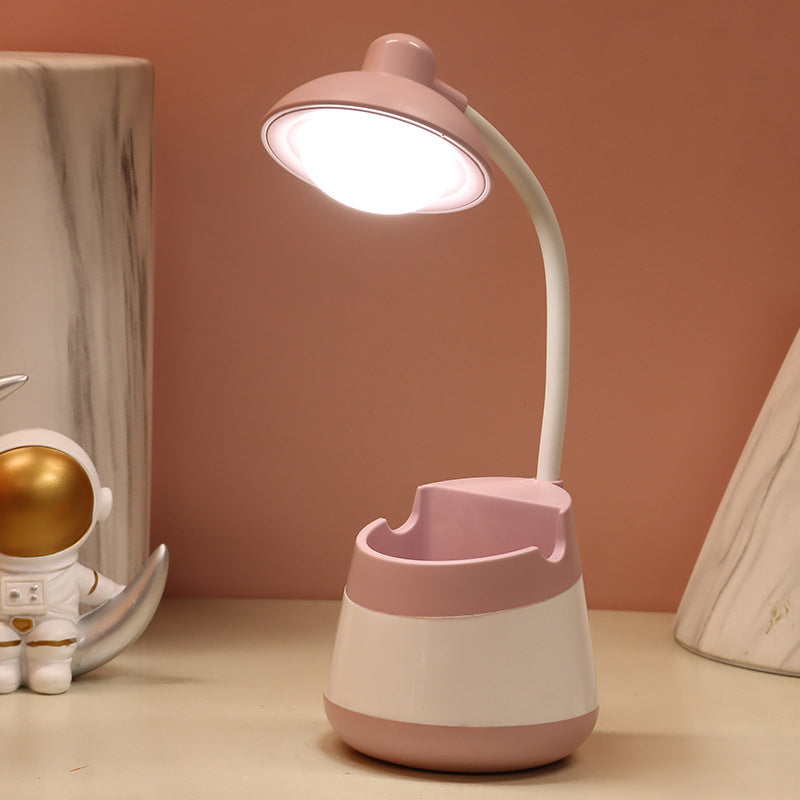 Macaroon Night Table Lampes 1-Light Tripted Lights with Plastic Shade For Bedroom