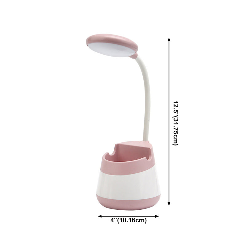 Macaroon Night Table Lampes 1-Light Tripted Lights with Plastic Shade For Bedroom