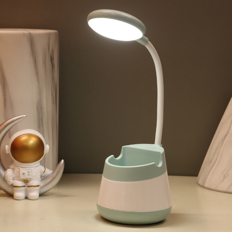 Macaroon Night Table Lampes 1-Light Tripted Lights with Plastic Shade For Bedroom