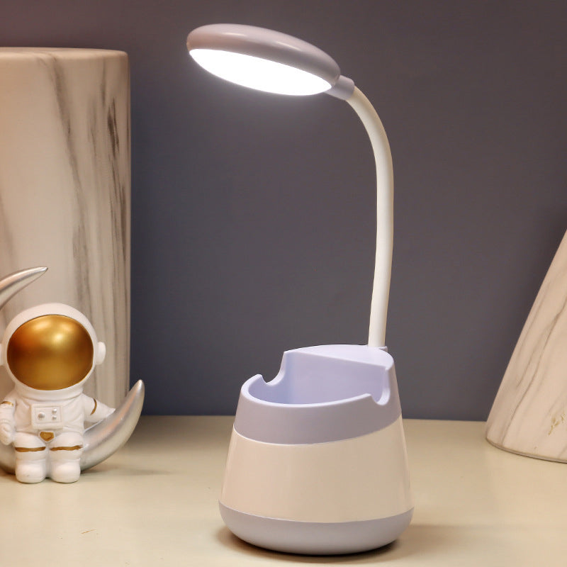 Macaroon Night Table Lampes 1-Light Tripted Lights with Plastic Shade For Bedroom