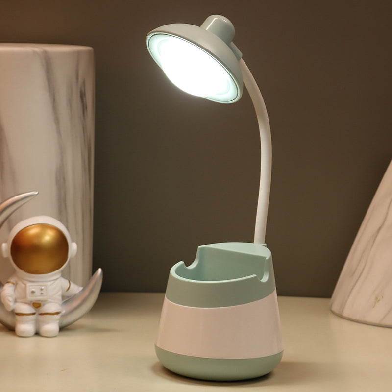 Macaroon Night Table Lampes 1-Light Tripted Lights with Plastic Shade For Bedroom