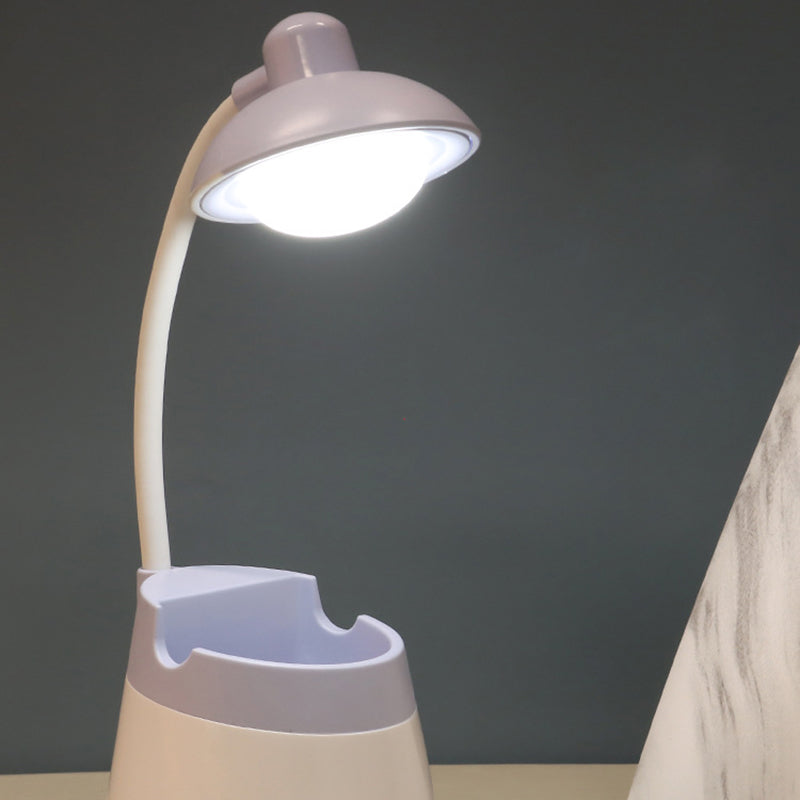 Macaroon Night Table Lampes 1-Light Tripted Lights with Plastic Shade For Bedroom