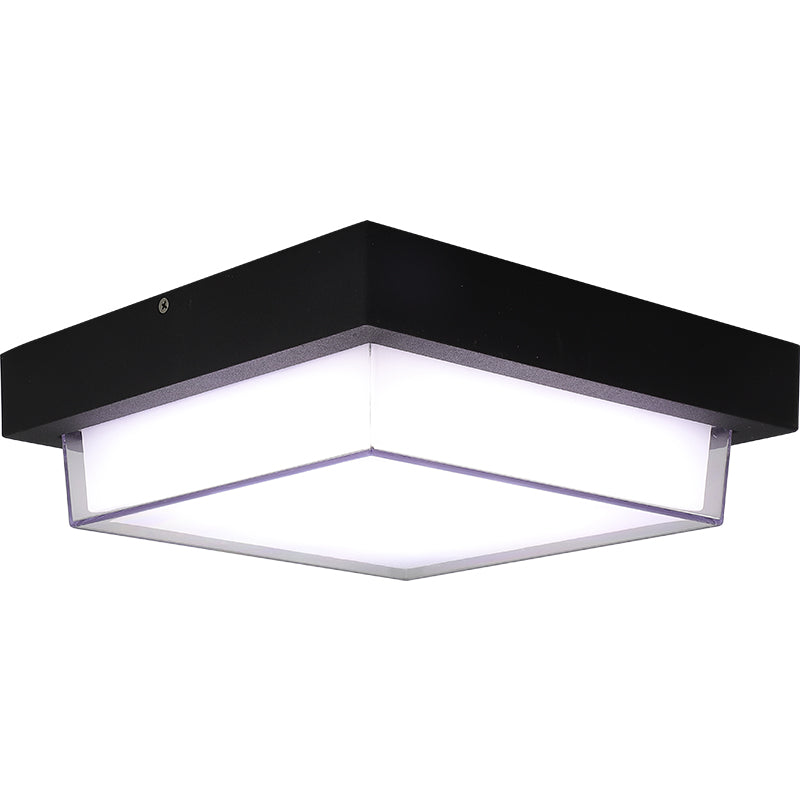 Plastic Shade LED Ceiling Light Courtyard Balcony Waterproof Flush-mount Lamp