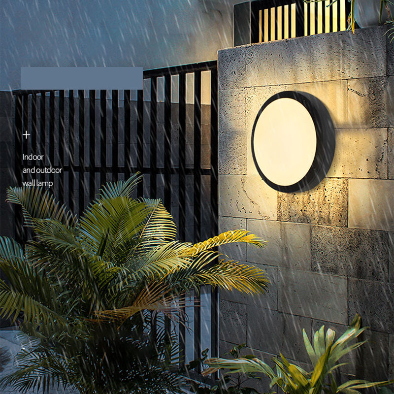 Traditional Flush Mount Light Fixture 1-Light LED Close To Ceiling Lamp with White Acrylic Shade