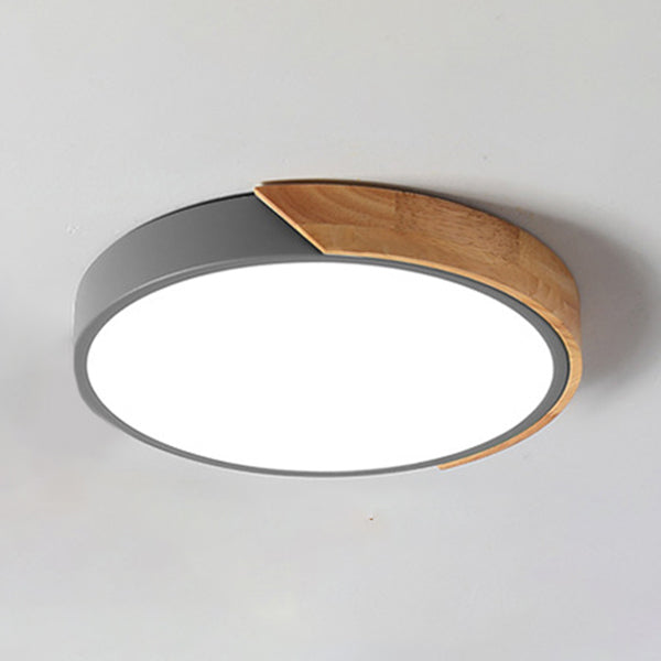 Macaroon Style Round LED Ceiling Lamp Acrylic 1 Light Flush Mount for Bedroom Living Room