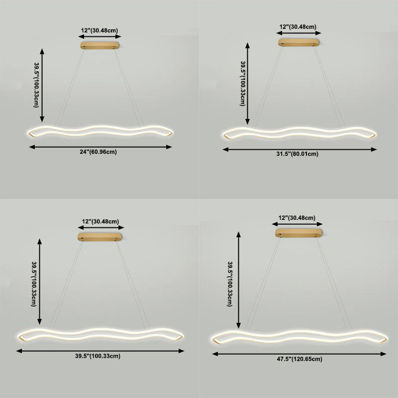 Linear Island Chandelier Lighting Modern Pendant Lighting For Kitchen Island