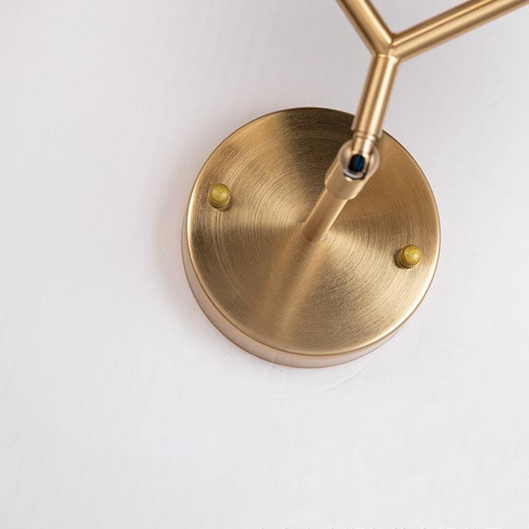 Accesorios de iluminación de pared de bola de vidrio blanco de forma de pared de estilo moderno lámpara montada en la pared