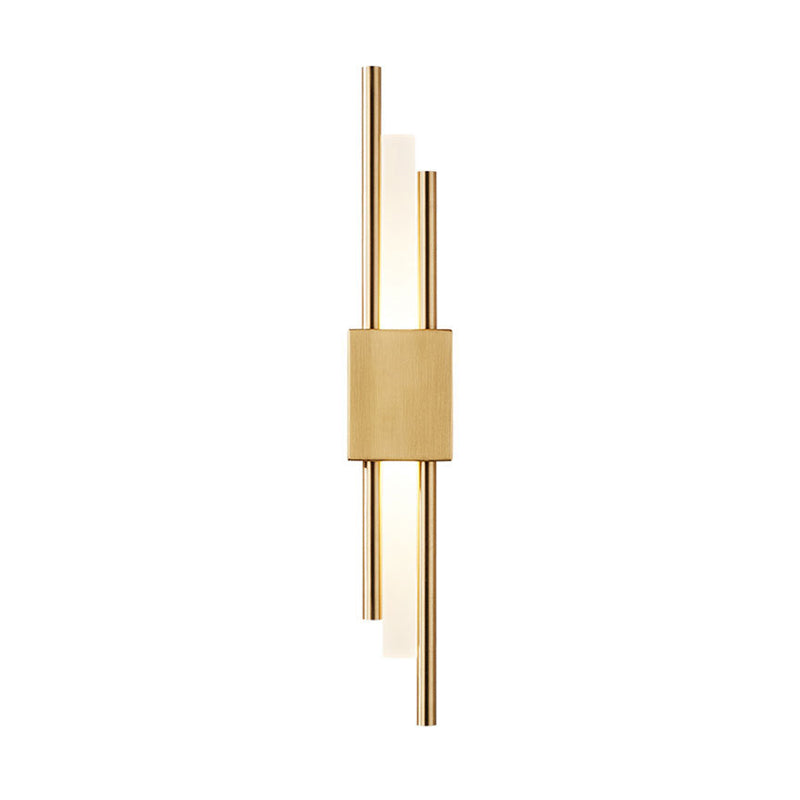 Postmodern Style Unique Shade Wall Sconce Copper 2 Light Sconces for Living Room