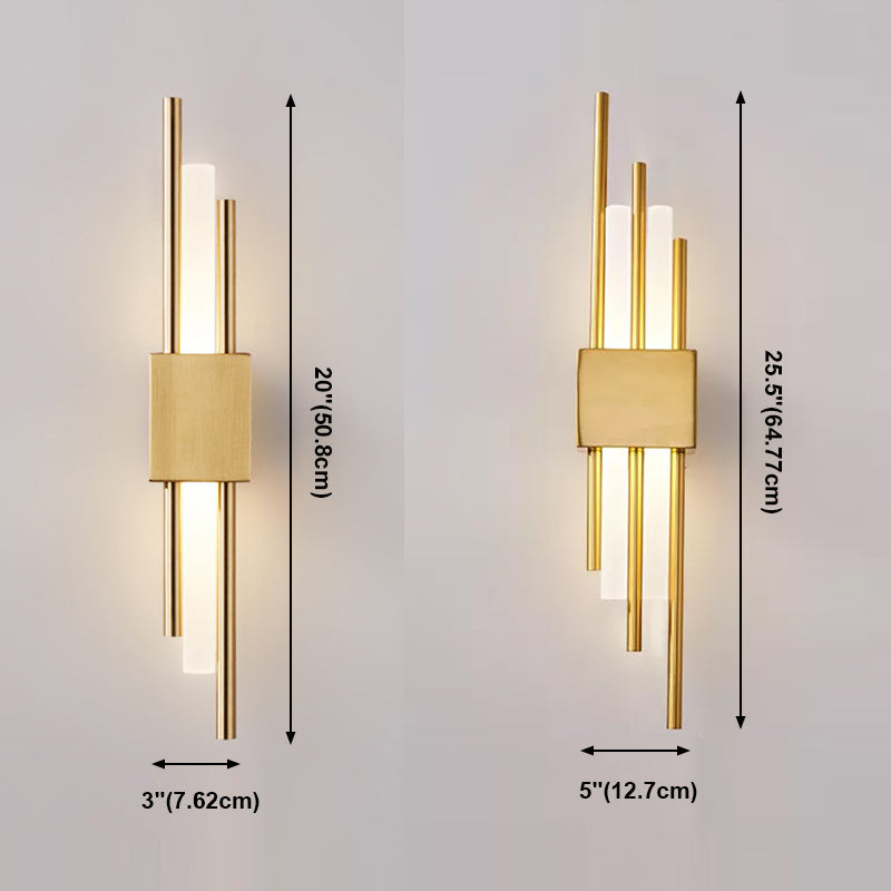 Postmodern Style Unique Shade Wall Sconce Copper 2 Light Sconces for Living Room