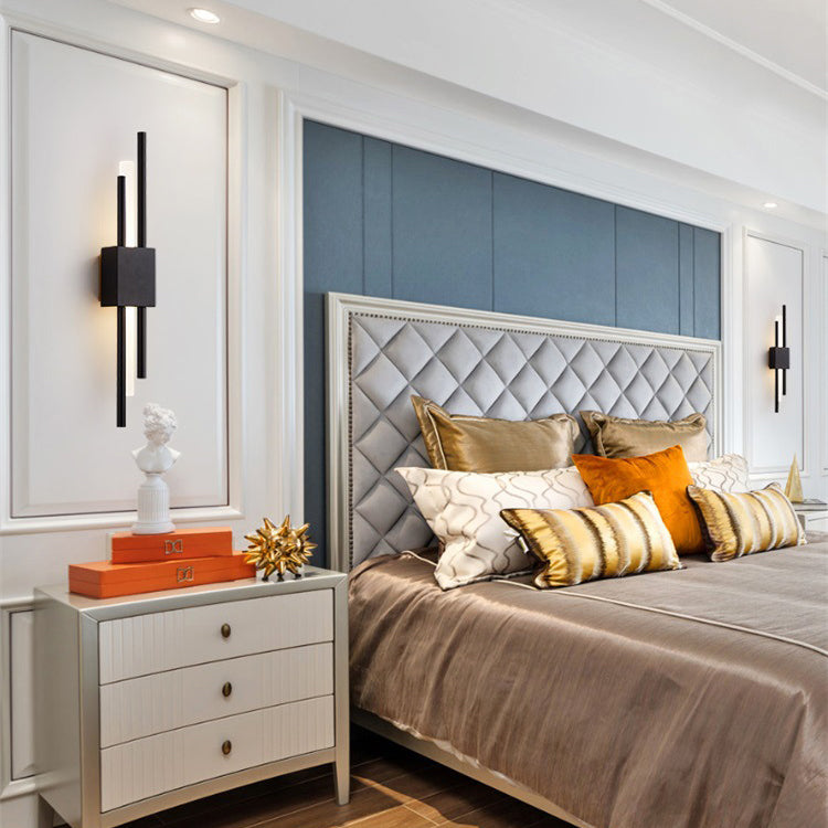 Postmodern Style Unique Shade Wall Sconce Copper 2 Light Sconces for Living Room