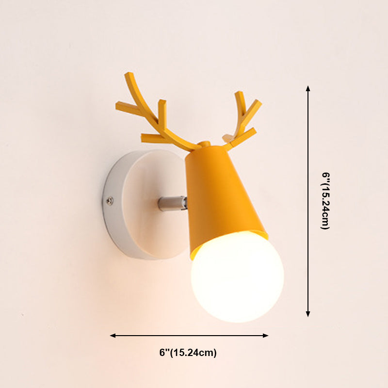 Moderna Macearoon Shade Wall Mall Metal 1 Luce Lights para dormitorio