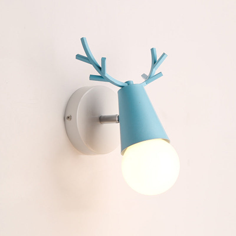 MODERNA MACHAROON ANDLED SHADE SCONTI SCONCE METALE 1 PONCES LIGHT per camera da letto