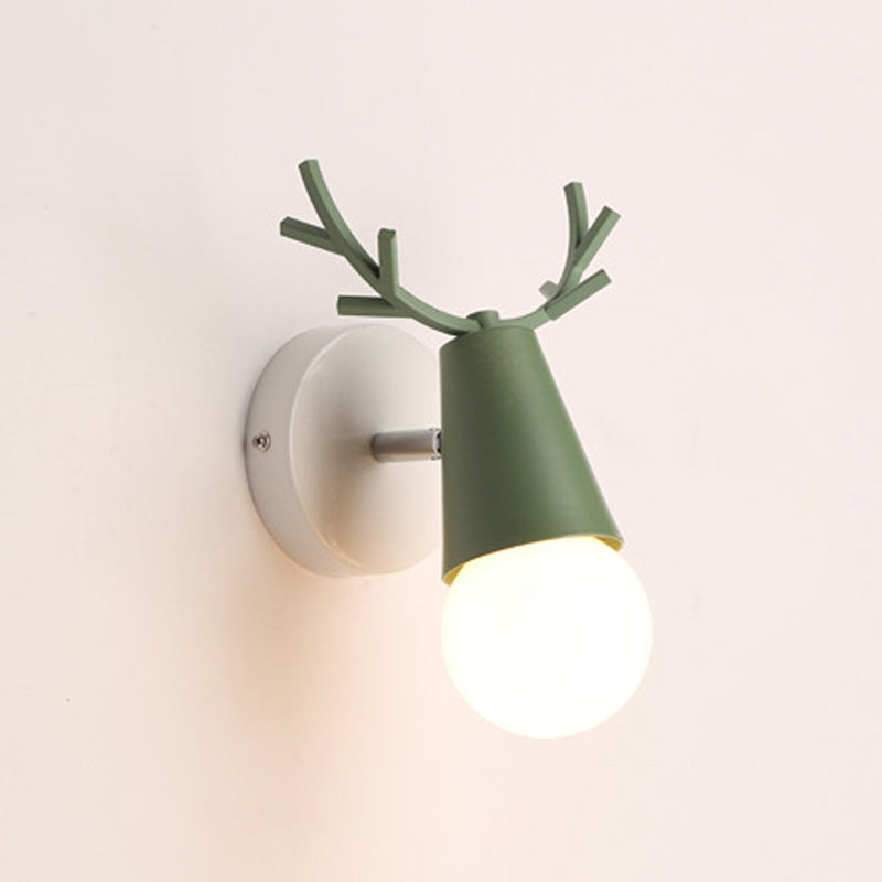 MODERNA MACHAROON ANDLED SHADE SCONTI SCONCE METALE 1 PONCES LIGHT per camera da letto