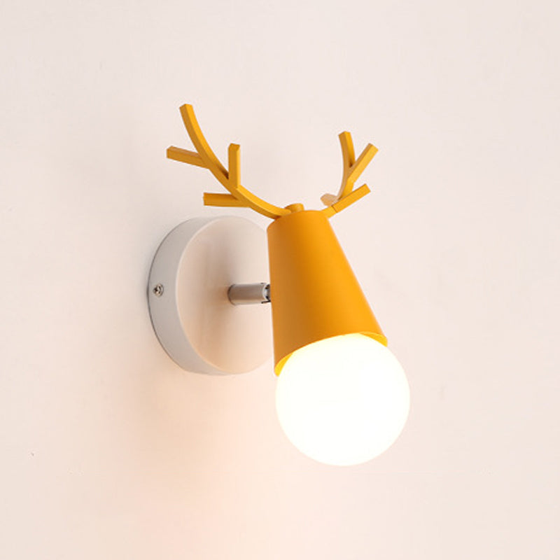 MODERNA MACHAROON ANDLED SHADE SCONTI SCONCE METALE 1 PONCES LIGHT per camera da letto