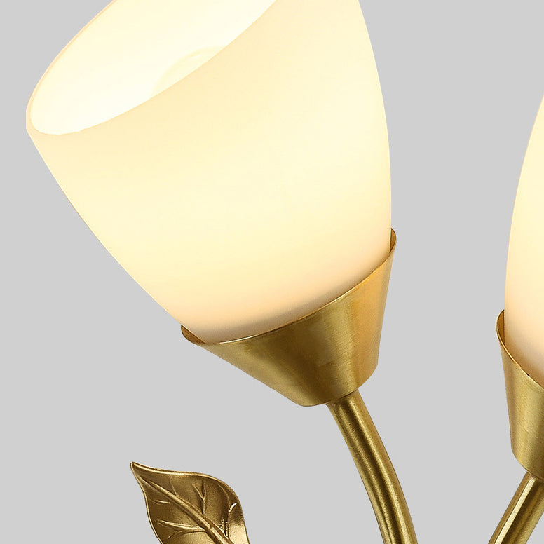 Modern Style Flower Shade Wall Sconce Glass Sconces with Romantic Atmosphere