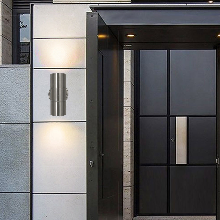 Splicet Moder Cylinder Shade Splique Spliques Apliques de acero inoxidable para el patio para el patio