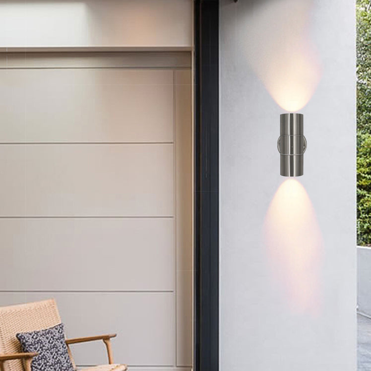 Splicet Moder Cylinder Shade Splique Spliques Apliques de acero inoxidable para el patio para el patio