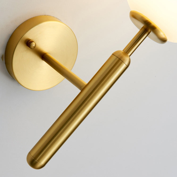 Éclairage d'éclairage mural à balle en or Métal Métal MODERNE 1 LIGNE MUR MUR MURD