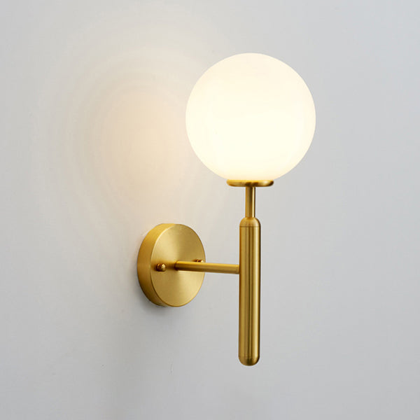 Éclairage d'éclairage mural à balle en or Métal Métal MODERNE 1 LIGNE MUR MUR MURD