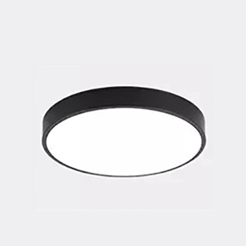 Round Shape LED Ceiling Lamp Modern Macaroon Style 1 Light Flush Mount with Acrylic Shade