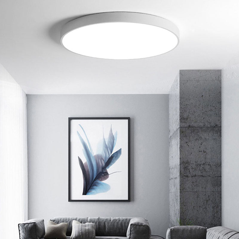 Nordic Modern Style Round Ceiling Lamp Acrylic 1 Light LED Flush Mount Light for Corridor