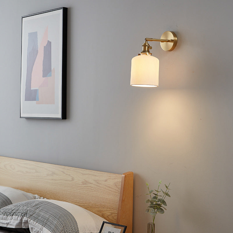 Luminaires d'éclairage mural de cylindre Copper Style moderne 1 luminaire mural d'éclairage