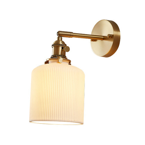 Cylinder Wall Lighting Fixtures copper Modern Style 1 Light Wall Mounted Light Fixture