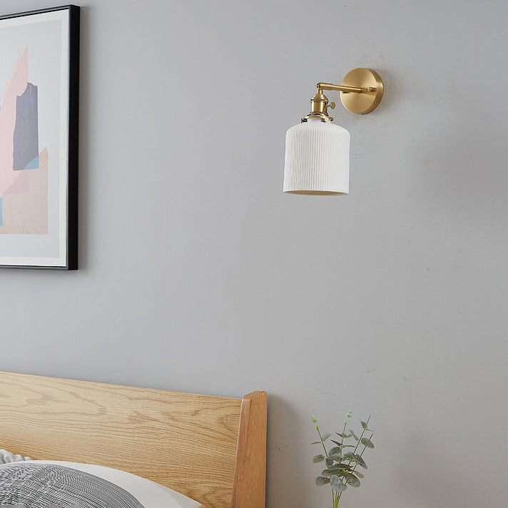 Cylinder Wall Lighting Fixtures copper Modern Style 1 Light Wall Mounted Light Fixture