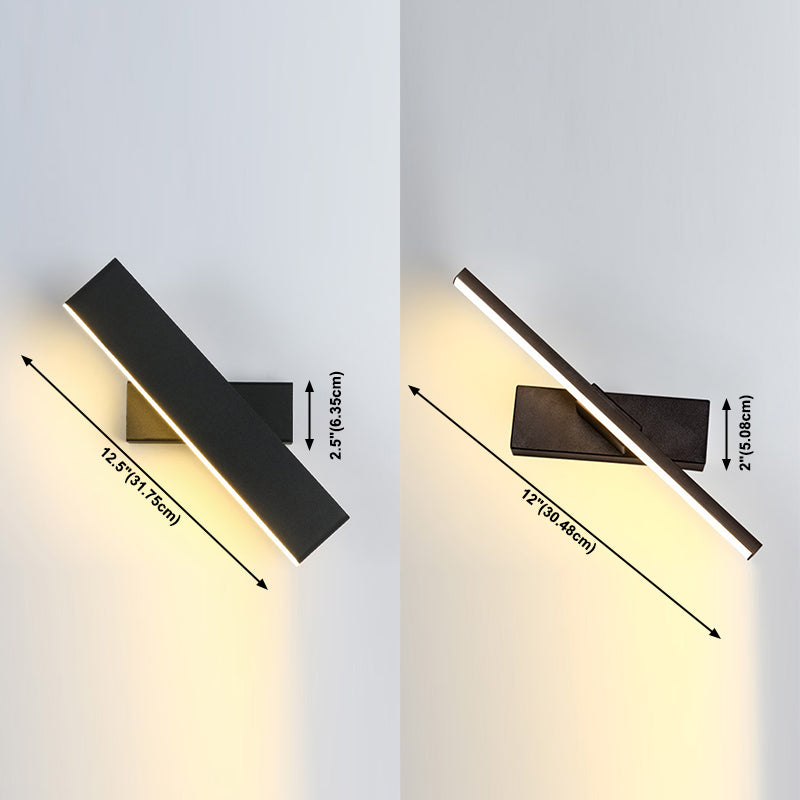 1-Licht linearer Schatten Wandleuchten moderner Metallmontageleuchte Metallmontage