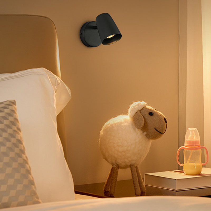 Accesorios de iluminación de pared de cilindro estilo industrial de metal 1 lámpara de luz de pared ligera