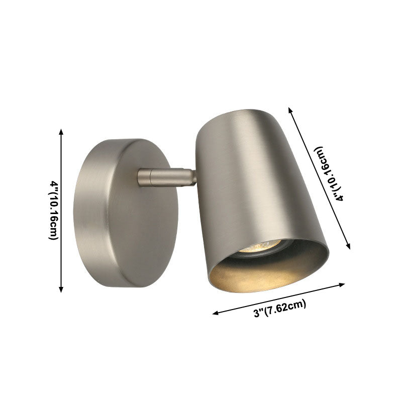 Accesorios de iluminación de pared de cilindro estilo industrial de metal 1 lámpara de luz de pared ligera