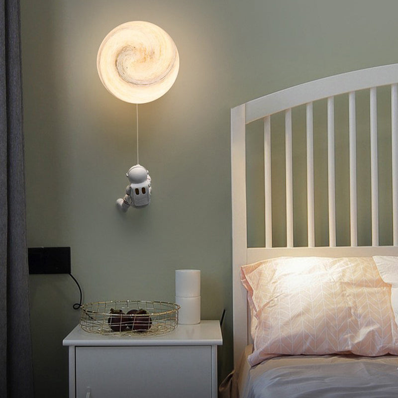 Modern Style Globe Wall Mounted Light Fixture Glass 1 Light Wall Lighting Fixtures