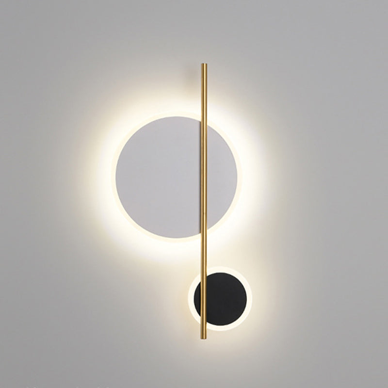 Lampada a parete a LED in stile moderno Fissaggi di illuminazione a parete in metallo con ombra acrilica per soggiorno