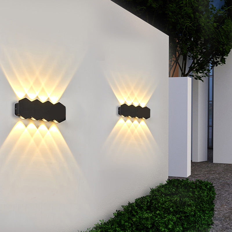 Illuminazione a parete diamanta in stile moderno lampada in metallo sconce per esterno