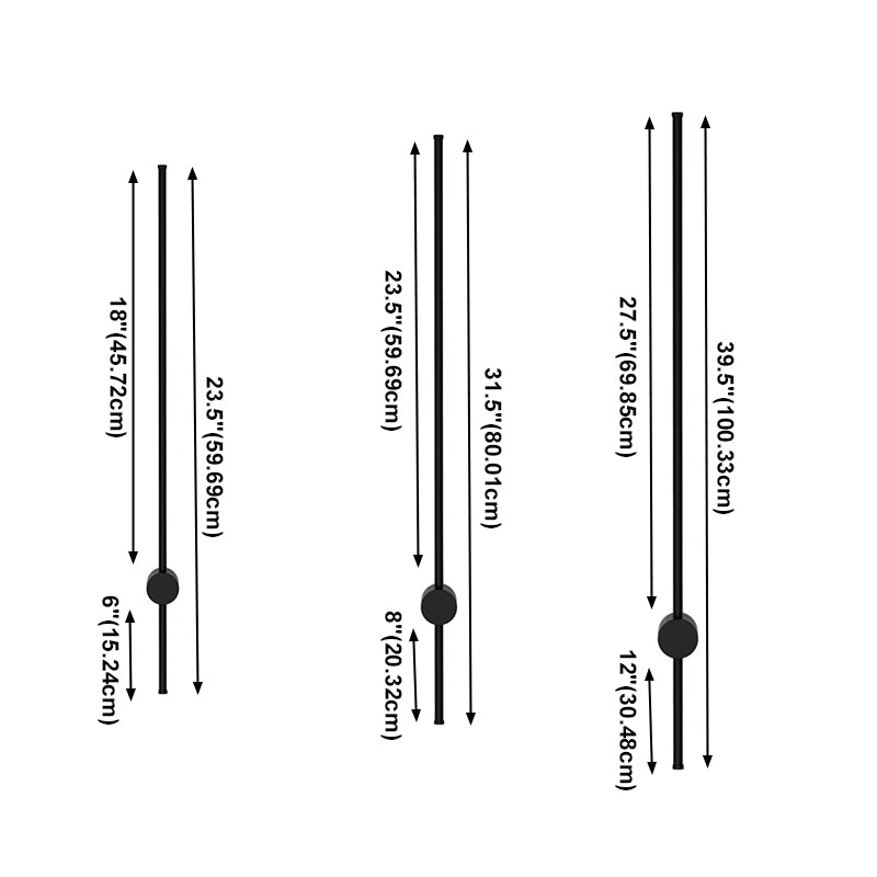 Moderner Stil Minimalistischer Streifen Schatten Wandleuchte Metal 2 Leichte Leuchten in Schwarz für Schlafzimmer