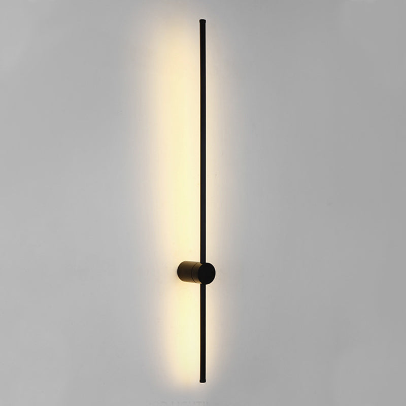 Moderner Stil Minimalistischer Streifen Schatten Wandleuchte Metal 2 Leichte Leuchten in Schwarz für Schlafzimmer