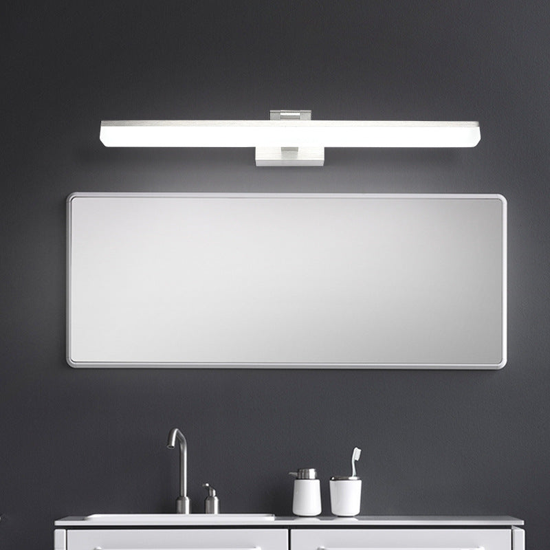 Metal 1-Light Linear Shade Wall Sconce Modern Style Mirror Wall Mount Light Fixture