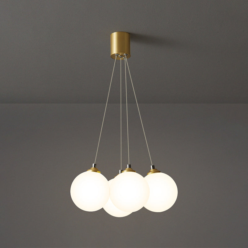 Luz de colgante de globo de cobre en la moderna lámpara colgante de vidrio de vidrio de lujo